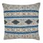 Boho Rug Design Soft Cotton Throw Pillow Cover - Blue