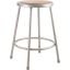 Durable 24" Gray Steel Industrial Stool for Workshops and Labs