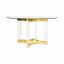 Modern Elegance 54" Round Glass Dining Table in Gold