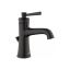 Joleena Matte Black Transitional Single-Hole Bathroom Faucet with Aerated Spray