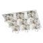 Shea Polished Nickel 9-Light Glass Flush Mount