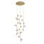 Hampton Elegance 24-Light Brass Globe LED Chandelier with Clear Glass