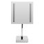 Polished Chrome Square 14.5" LED Magnifying Countertop Mirror