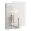 Syll 1-Light Brushed Nickel Wall Sconce with Satin Etched Glass