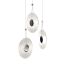 Meclisse Polished Chrome LED Cluster Pendant with Clear Glass Discs