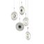 Meclisse Polished Chrome 21.5" LED Cluster Pendant with Clear Glass