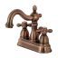 Heritage Dual Cross Handle Antique Copper Bathroom Faucet