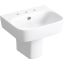 ModernLife White Ceramic Wall-Mount Rectangular Bathroom Sink