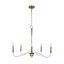 Hanover Burnished Brass 5-Light Classic Chandelier with Lucite Arms
