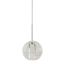 Satin Nickel LED Pendant with Clear Seedy Glass - Indoor/Outdoor