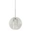 Elysian Satin Nickel 1-Light LED Dome Pendant with Clear Seedy Glass