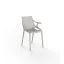 Ecru Matte Polypropylene Stacking Dining Chair