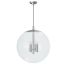 Elegant 4-Light Globe Pendant in Polished Nickel with Clear Glass Shade