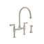 Classic English Polished Nickel Deck Mounted Kitchen Faucet with Side Spray
