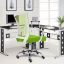 Zuna Modern Mesh Task Chair with Nylon Armrests in Black/Lime