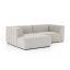 Langham Tufted Napa Sandstone Fabric Sectional with Ottoman