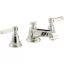 Vibrant Polished Nickel Widespread Bathroom Sink Faucet with Lever Handles