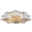Contemporary Silver 4-Light LED Flush Mount with Textured Glass