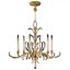 Gold Crystal 37" 6-Light Beveled Arcs Chandelier