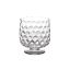 Classic Dimpled Clear Glass Hurricane Candle Holder