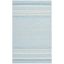 Nomadic Essence Light Blue Striped Handwoven Wool-Cotton Rug