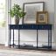 Elegant Navy Blue Transitional 60" Wood Console with Storage