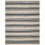 Harbor Blue Striped 9' x 12' Hand-Knotted Jute-Cotton Rug