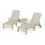 Sand Recycled Plastic Nautical 3-Piece Chaise Set