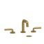 Elegant Brushed Gold Dual-Lever Widespread Lavatory Faucet