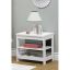 Sierra Sleek White Nightstand with Classic Style and Storage Shelves