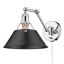 Orwell Chrome and Matte Black Adjustable Swing Arm Sconce