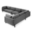 Andorra Pewter Two-Piece Fabric XL Sectional Sofa