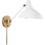 Charlton Convertible Brass Accented White Wall Sconce