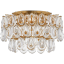 Liscia Crystal Teardrop 3-Light Silver Gilded Flush Mount