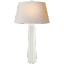 Chapman Edison Fluted Outdoor Table Lamp in Plaster White