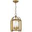 Arch Top Mini Lantern Pendant in Antique-Burnished Brass with Glass