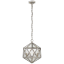 Zeno 18 Facet Hedron Silver Glass Pendant Lantern 20"x16"