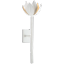 Alberto Plaster White Dimmable Floral Detail Sconce