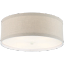 Walker Elegance 7.5'' Light Cream Drum Ceiling Light with Linen Shade