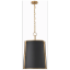 Hastings Hand-Rubbed Antique Brass & Black 3-Light Pendant