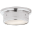 Siena Chrome Finish Riveted Round Ceiling Light with White Glass