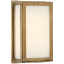 Mercer Rectangular Bath Wall Sconce in Black and Brass