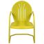 Retro Tulip 34-Inch Outdoor Armchair in Vibrant Yellow