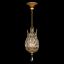 Elegant Crystal Laurel Gold 3-Light Pendant with Faceted Shade