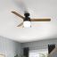 Scandinavian-Inspired Matte Black 42" LED Ceiling Fan with Remote and Reversible Blades