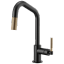 Matte Black & Luxe Gold High Arc Pull-Down Kitchen Faucet