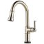 Contemporary Nickel Pull-Out Spray Kitchen Faucet with LED Indicator