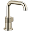 Luxe Nickel Modern 7.5" Single Hole Brass Bathroom Faucet