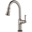 Modern Stainless Steel Pull-Down Kitchen Faucet with LED Temperature Indicator