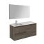 Ambra 48" Glossy White Wall-Mounted Single Sink Vanity with Mirror